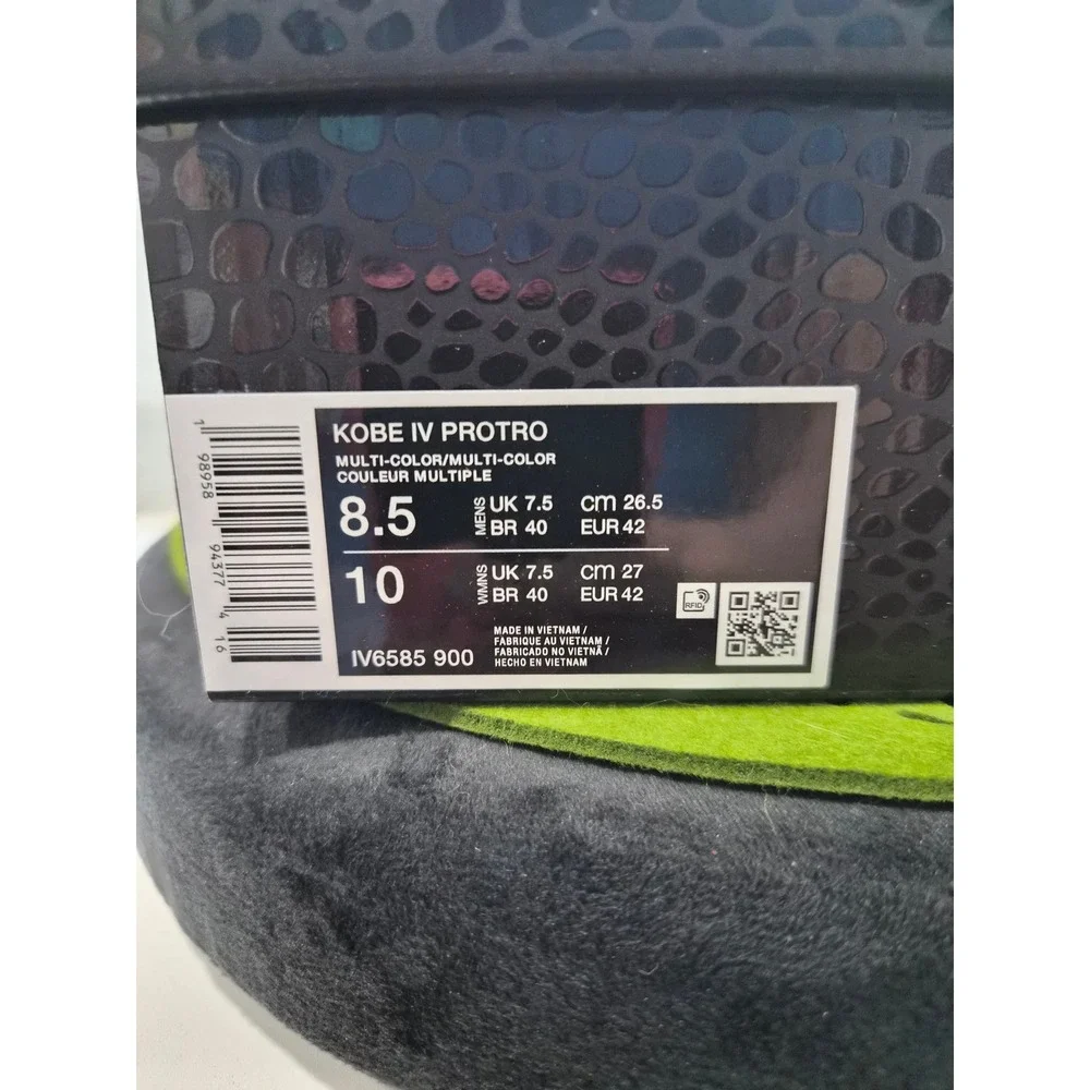 Nike Kobe 4 Protro Draft Day Pack Mystery Sneaker Mens M8.5/W10 Multi IV6585-900